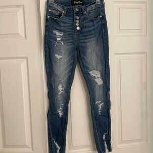 Indigo Rein High Rise Distressed Jeans Size 3